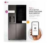 LG 36 Inch Wide 27.1 Cu. Ft. Energy Star Certified Side By Side Refrigerator with Craft Ice and InstaView