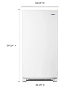 33 Inch, 20 Cu. Ft. Freestanding Upright Freezer with Led Lighting: White - Open Box